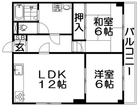 ロイヤルハイツ仁和寺の物件間取画像